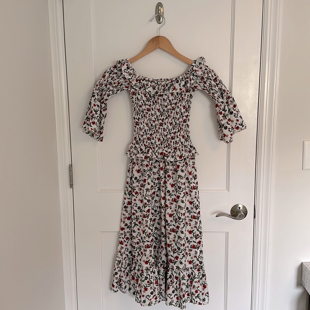 Missguided Off The Shoulder Ruffle Sleeve Midi Dress size 2